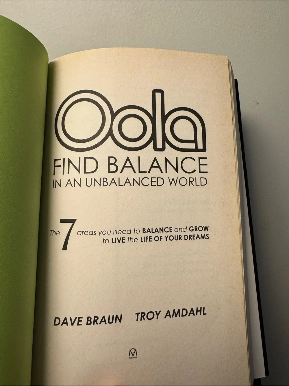 Find Balance — Black and Green Self-Help Book by
